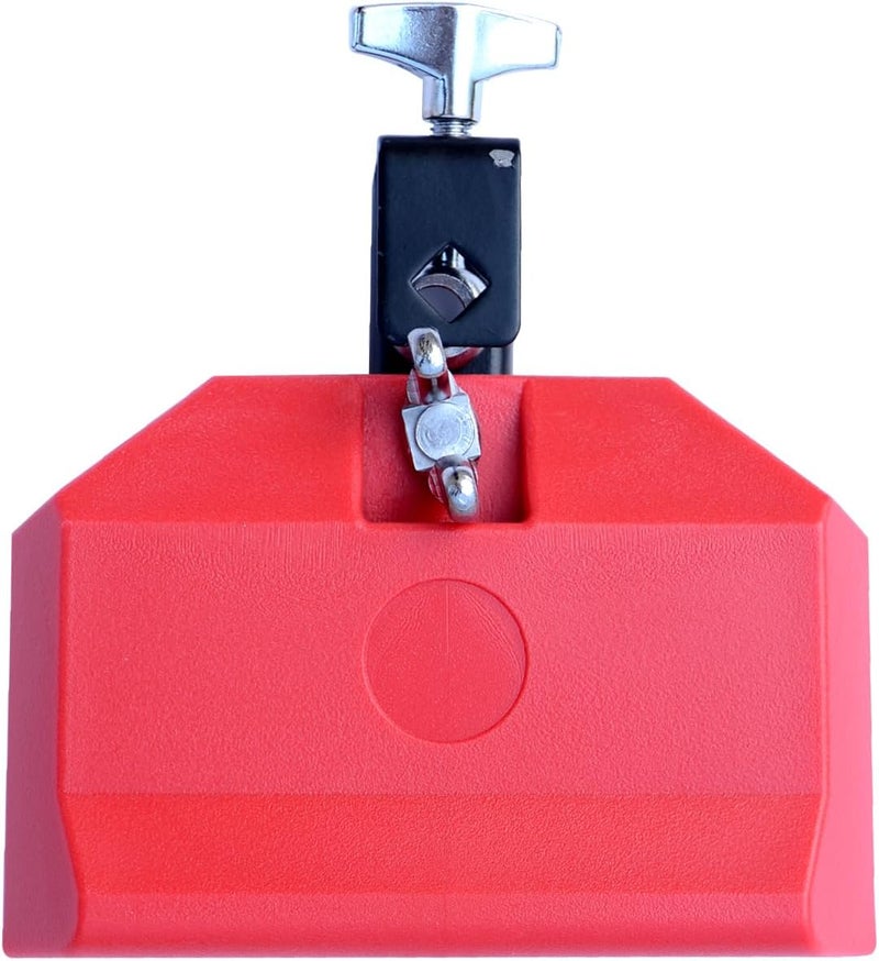 mocrcrel Plastic Musical Jam Block, Latin Percussion Instrument, Red，Hand Percussion (Red) - Image 1